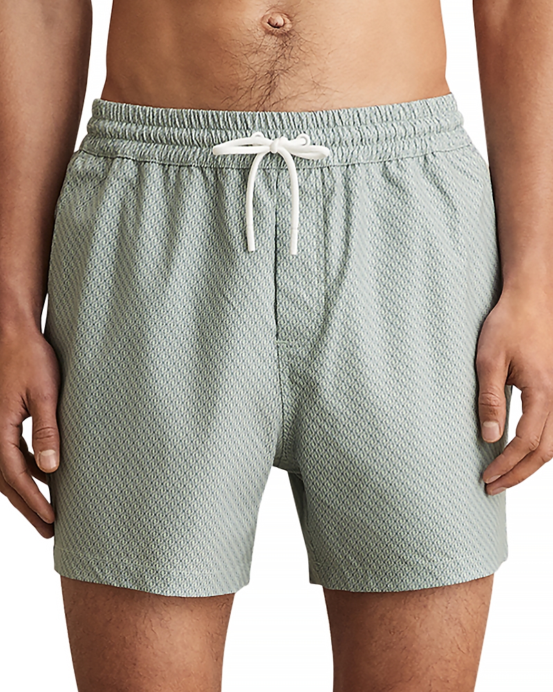 Reiss Tito Drawstring Geometric Printed Swim Trunks