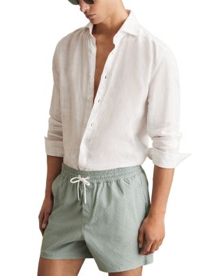 Tito Drawstring Geometric Printed Swim Trunks