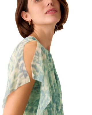 Dashes Brush Marks Midi Dress