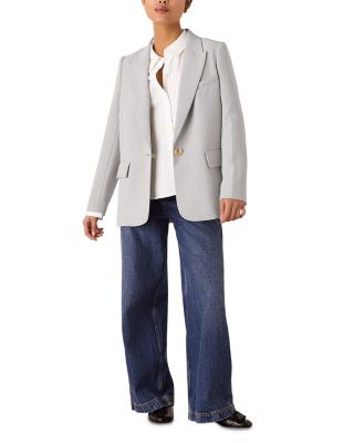 Petites Crepe Boyfriend Blazer