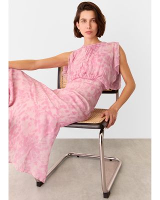 Dashed Brush Marks Midi Dress