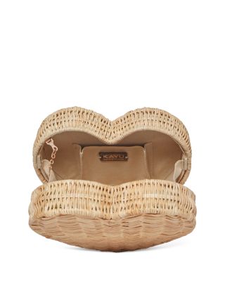 Sisal Straw Heart Crossbody 