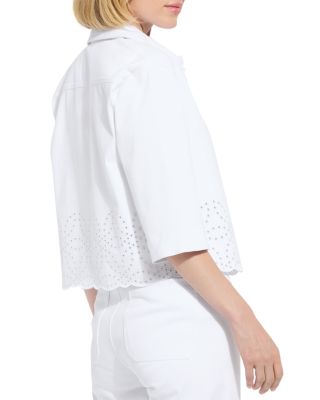 Gem Eyelet Crop Jacket