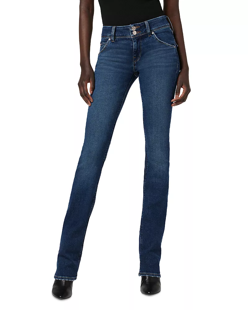 Hudson Mid Rise Baby Bootcut Jeans in Obsess