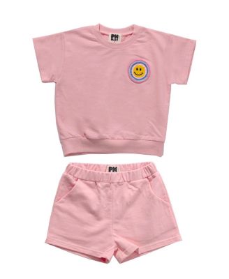 Petite Hailey - Girls' Multi Smile Sweatshirts Set - Little Kid, Big Kid