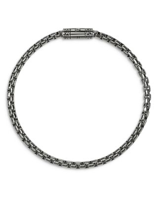 Dark Silver Box Chain Bracelet