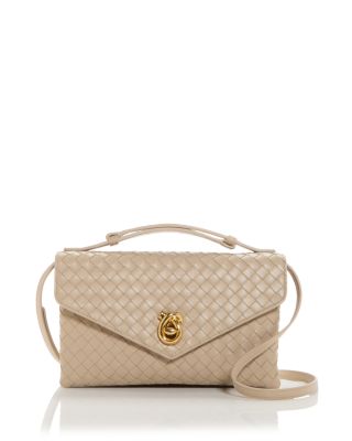 Knot Lock Intrecciato Leather Crossbody Bag