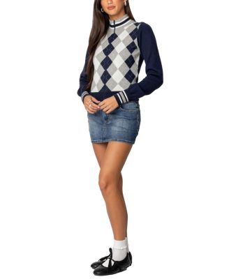 Madisen Argyle Knit Cardigan