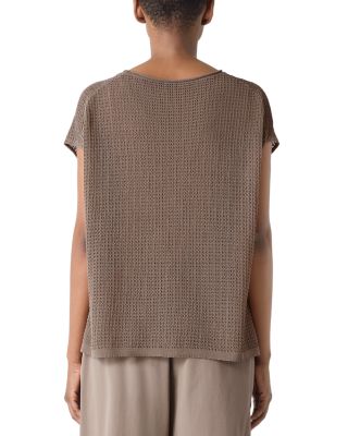 Cotton Jewel Neck Sweater