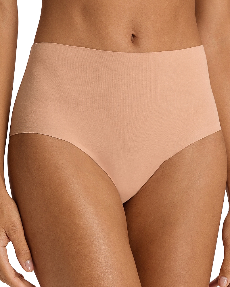 Shop Hanro Invisible Cotton Blend Full Brief In Beige