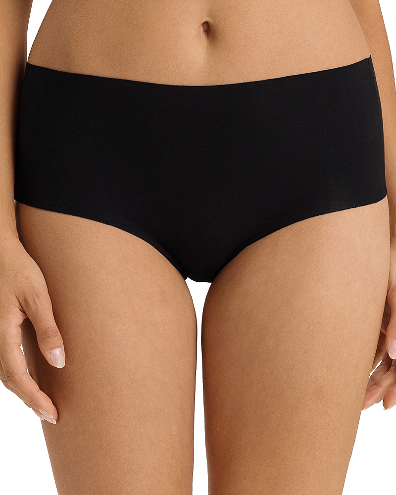 Hanro Invisible Cotton Blend Full Brief In Black