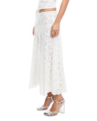 Lace Handkerchief Hem Skirt