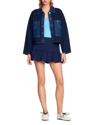 Denim Detail Cardigan