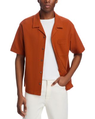 Men's Jacquard Short Sleeve Camp Shirt