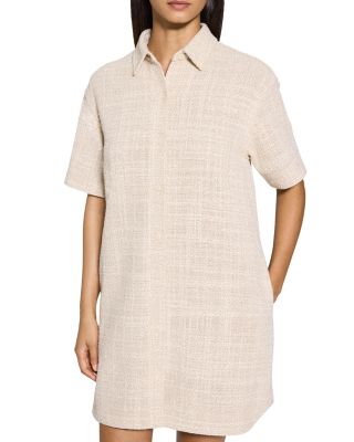Theory - Mini Tweed Shirtdress