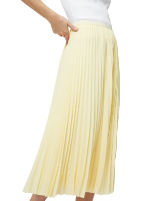 Sunburst Pleated Crepe Skirt