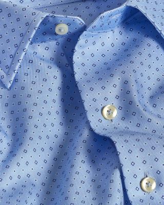 Regular Fit Neat Diamond Print Sport Shirt