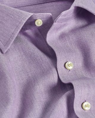 Regular Fit Herringbone Sport Shirt