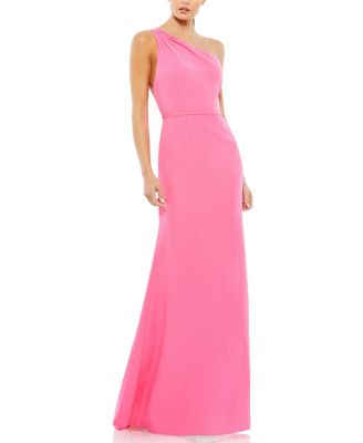 One Shoulder Jersey Mermaid Gown