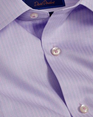 Slim Fit Vertical Dobby Dress Shirt