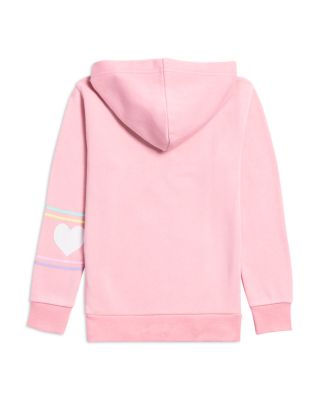 Girls' Heart & Stripes Full Zip Hoodie & Shorts - Big Kid	