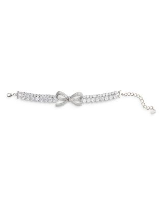 Crystal Bow Double Tennis Bracelet