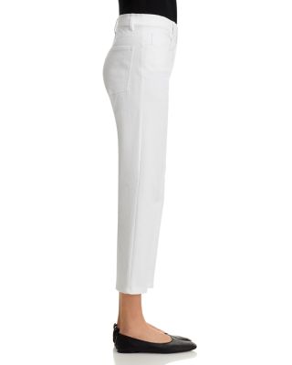 Straight Cropped Jeans in White