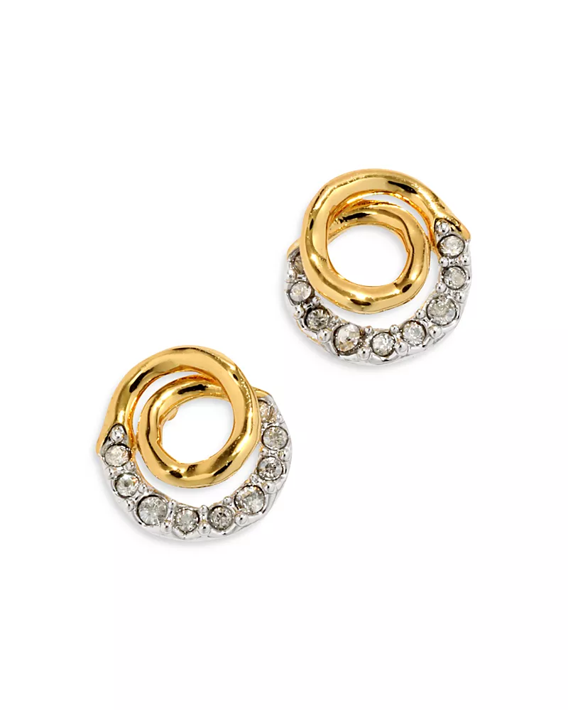 Alexis Bittar Solanelas Crystal Spiral Stud Earrings