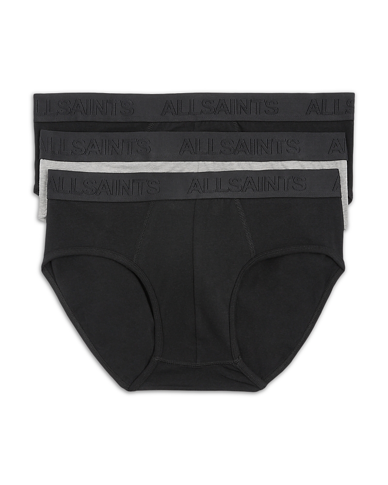 Allsaints 3-pack Contour Pouch Briefs In Black Multi