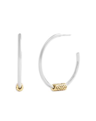 Signature Quilted Tube Hoop Earrings