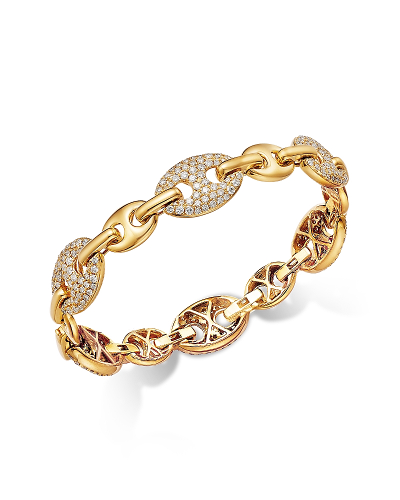 Bloomingdale's Fine Collection Diamond Pave Mariner Link Bracelet In 14k Yellow Gold, 3.75 Ct. T. W. In Gold