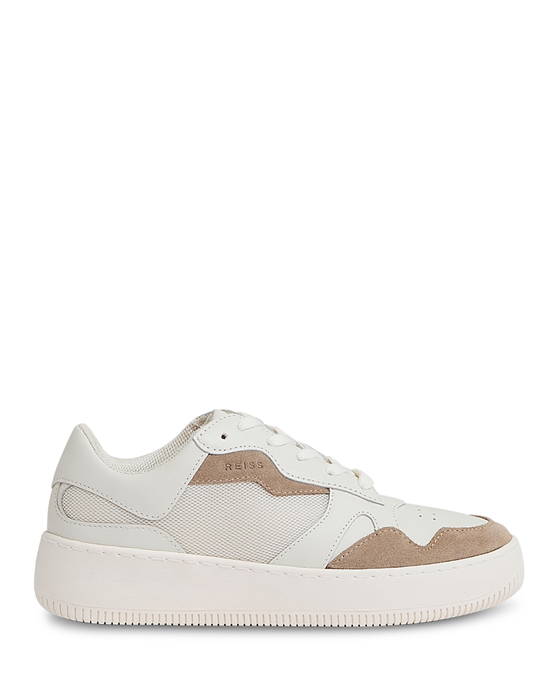 Reiss Ruth Platform Sneaker In Taupe