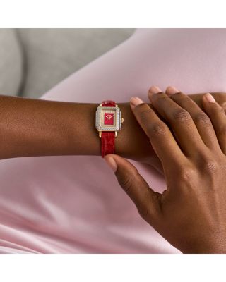 Special Edition Deco Madison Mini Two Tone 18K Gold Plated Diamond Pav&eacute; Dial Watch, 23mm x 24mm