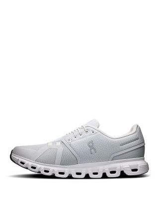 Men's Cloud 6 Lace Up Sneakers in Black/White