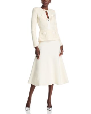 Self-Portrait - Sequined Knit Tailored Midi Dress