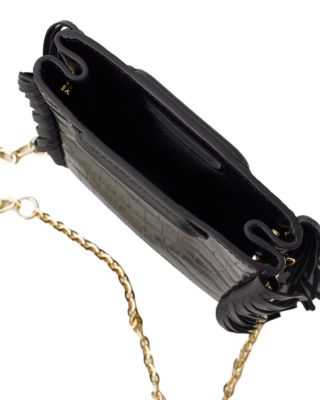 M Fringe Leather Mini Bag