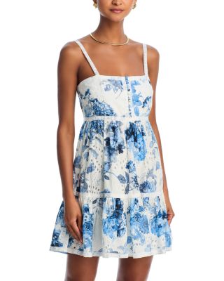 Alice and Olivia - Fallon Square Neck Babydoll Dress