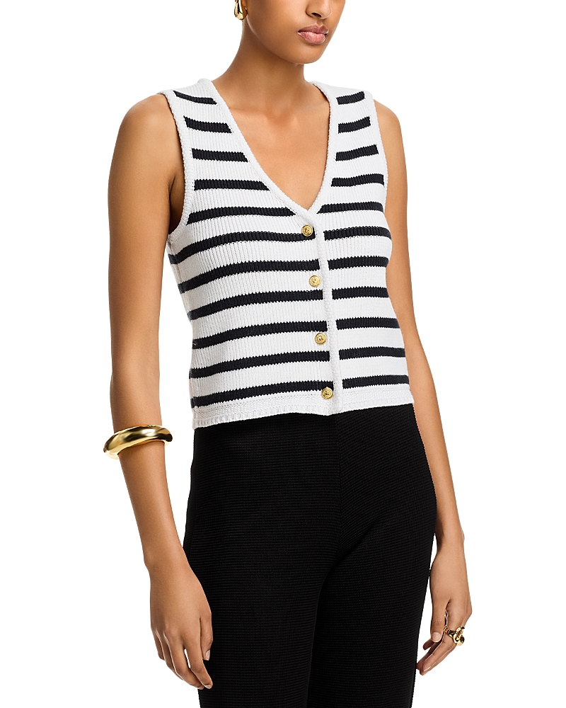 Aqua Striped Sweater Vest - Exclusive