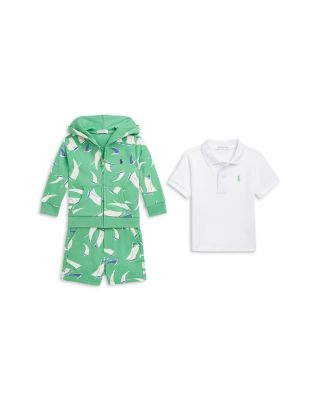 Ralph Lauren - Boys' Polo Shirt, Terry Hoodie & Short Set - Baby