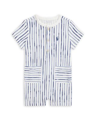 Ralph Lauren - Boys' Striped Cotton Henley Shortall - Baby