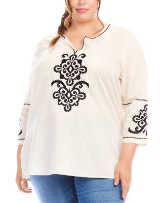 Karen Kane - Plus Embroidered Tunic