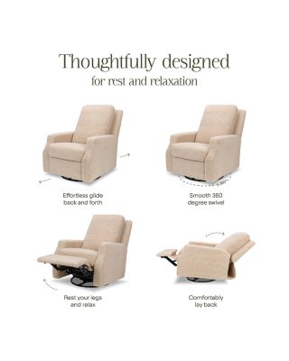 Sigi Recliner and Swivel Glider in Faux Shearling