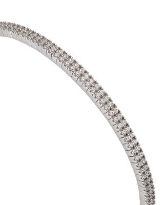 Diamond Bangle Bracelet in 14K White Gold, 2.0 tcw
