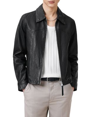 ALLSAINTS - Nellcot Boxy Fit Western Yoke Leather Jacket