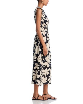 Floral Short Sleeve Midi Dress - Exclusive