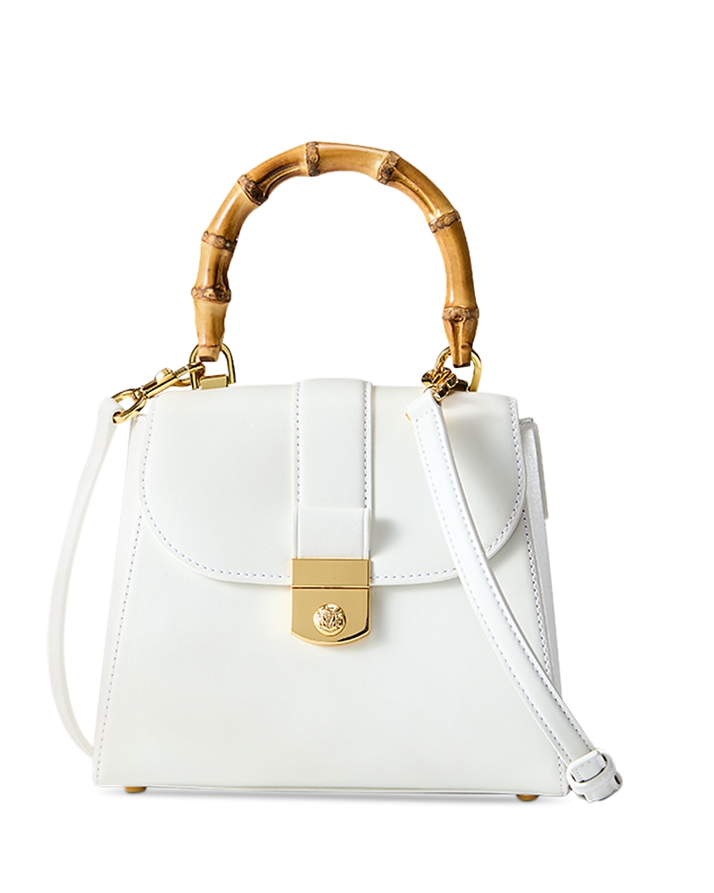 Shop Veronica Beard Bamboo Avenue Bag In Off White