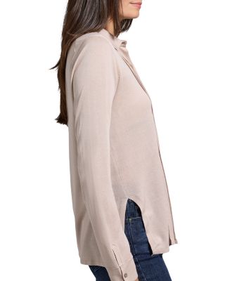 Pleated Cardigan Shirt