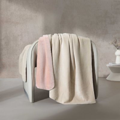 Modern Reversible Solid Throw, 70" x 50"