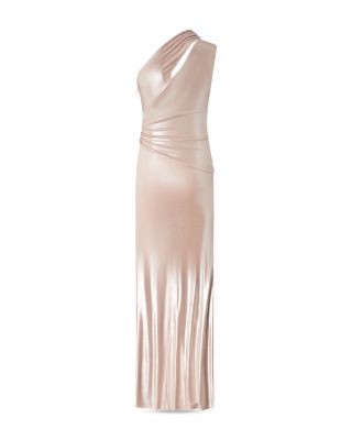 Elegant Laminated One Shoulder Dress