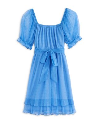 Girls' Clip Dot Mesh Flare Dress - Big Kid